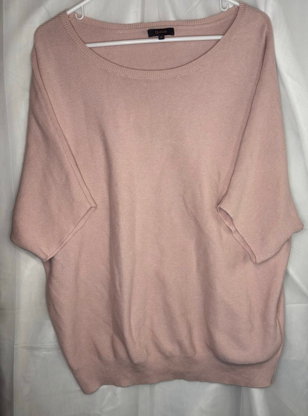 Quince Mauve Pink Short Sleeve Slouch Blouse Size Medium